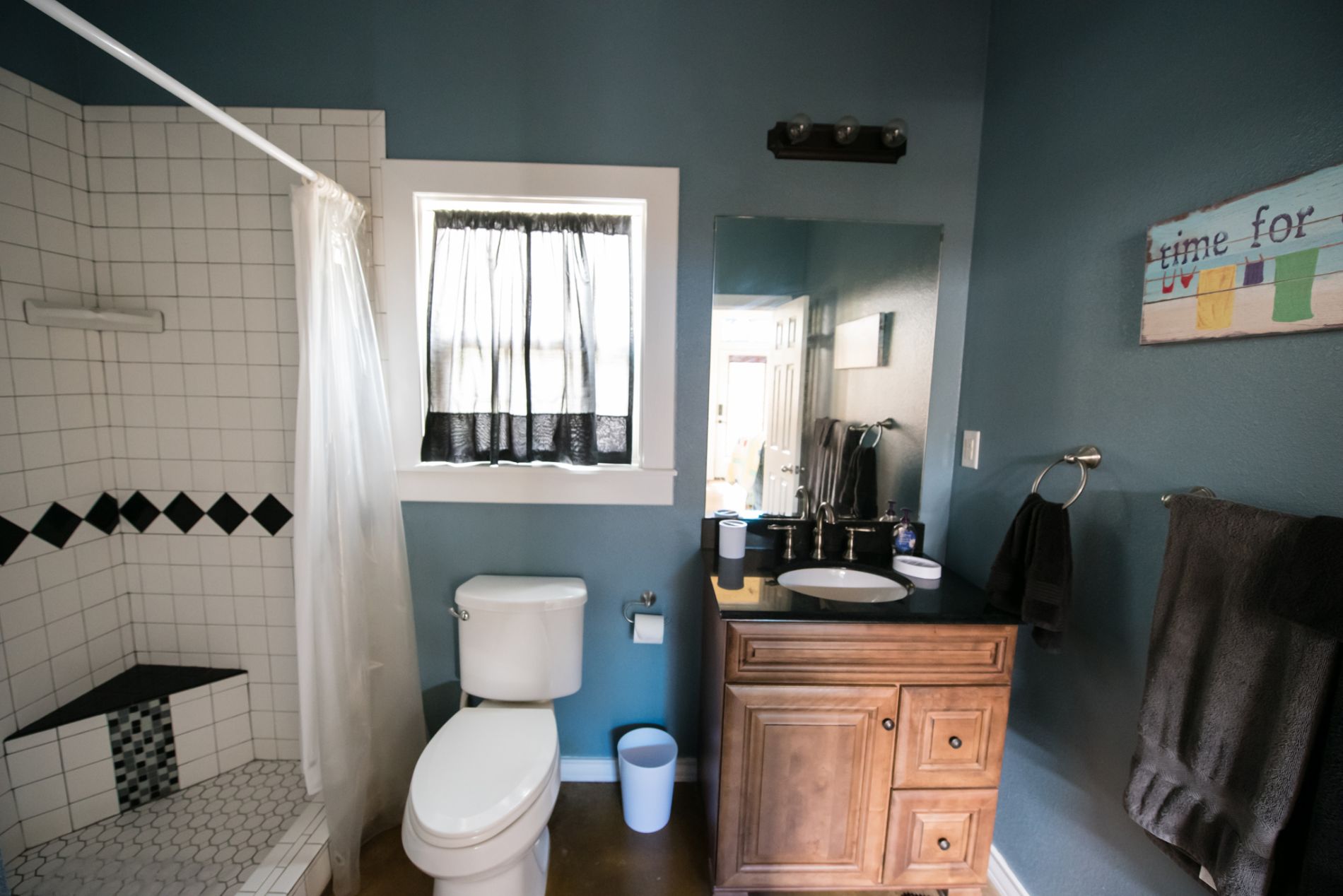 Full bathroom in pool house. Includes on-demand hot water heater Full bathroom in pool house. Includes on-demand hot water heater
