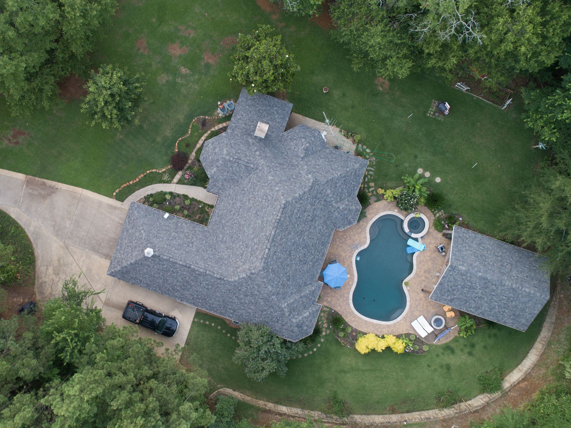 Aerial of property with top facing north Aerial of property with top facing north